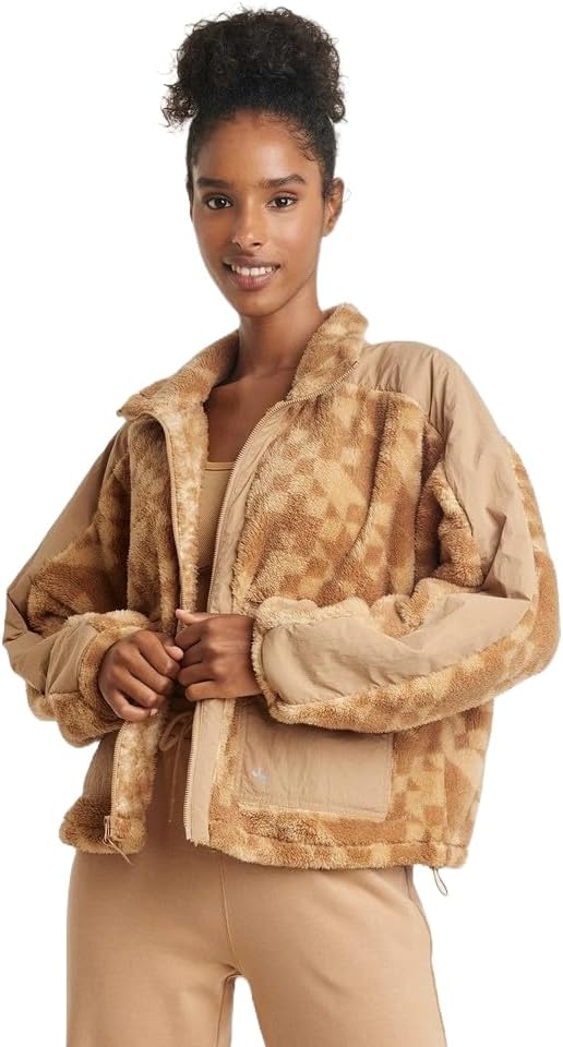 JoyLab Womens Printed Fleece Jacket